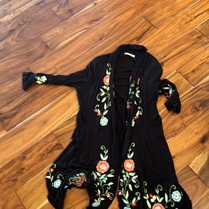 Beautiful embroidered lightweight cardigan